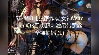 ST-458【独家炸裂 女神Witcher_DK黑贞超刺激吊带黑丝全裸抽插 (1)