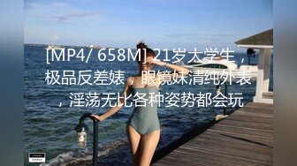 [MP4/ 658M] 21岁大学生，极品反差婊，眼镜妹清纯外表，淫荡无比各种姿势都会玩