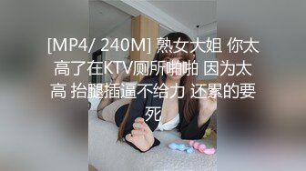 [MP4/ 240M] 熟女大姐 你太高了在KTV厕所啪啪 因为太高 抬腿插逼不给力 还累的要死